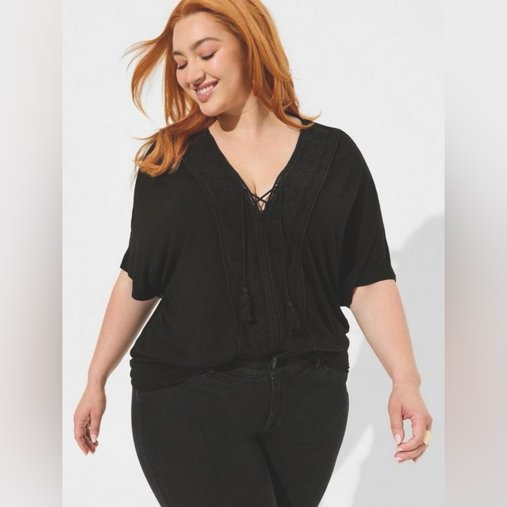 Jersey Vneck- Dolman Top
